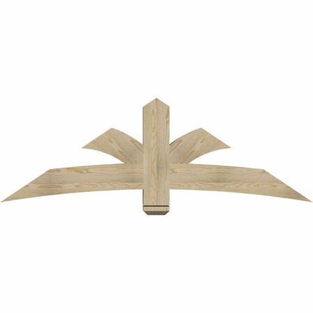 Ekena Millwork Davenport Rough Sawn Timber Gable Bracket, Douglas Fir, 72"W x 24"H x 6"D x 6"F, 8/12 Pitch GBW072X24X0606DAV00RDF